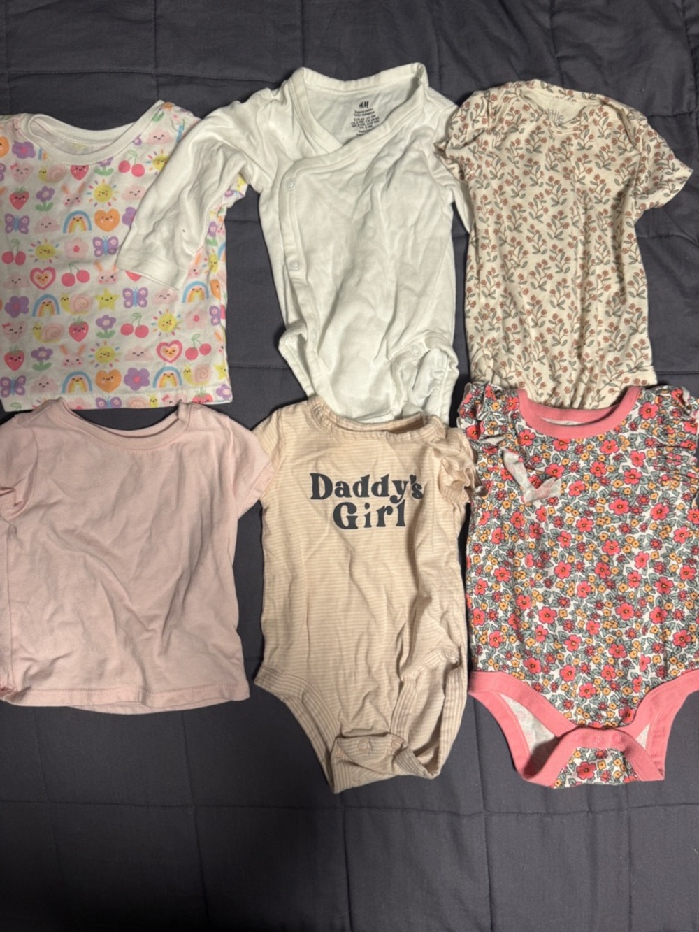 6 Baby Girl Tops 0-3M